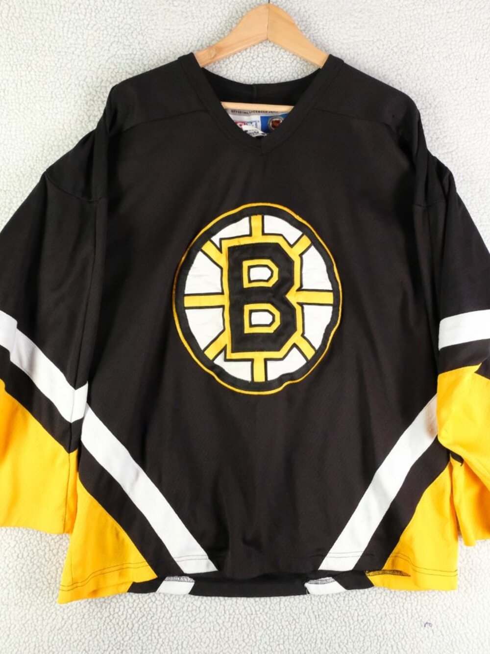 Vintage Boston Bruins Jersey Mens Large CCM Air Knit NHL Korea